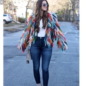 Colorful Shag Shrug